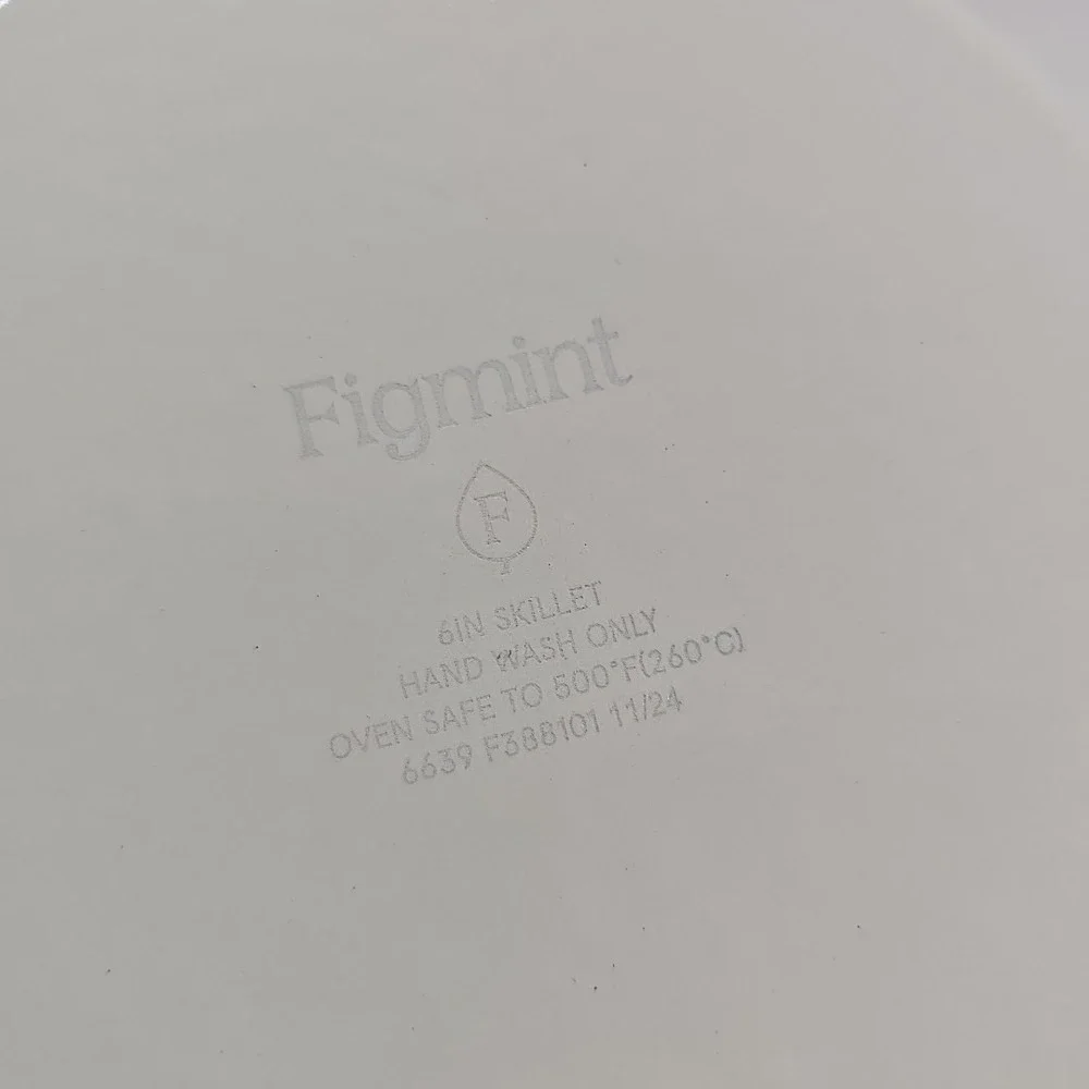 Figmint‎ 6 Inch Enameled Cast Iron Skillet Cream NWT